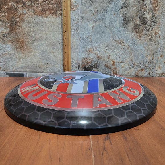 Ford Mustang  Round Sign Dome Tin Metal Sign Room Decor  Bar Man Cave - Picture 9 of 12